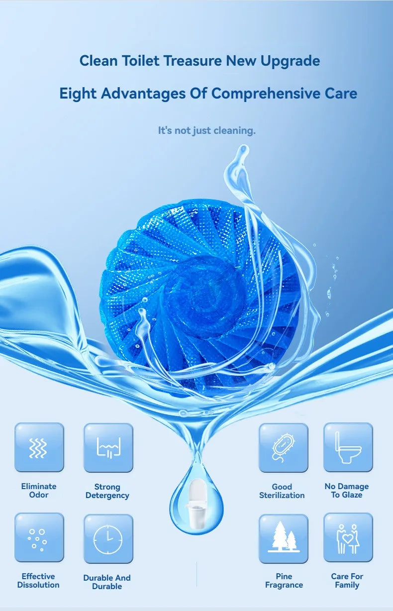 3/6/12 pcs, Toilet Bowl Cleaner Tablets, Automatic Toilet Tank Cleaners, for Deodorizing & Descaling, Long-Lasting Against Tough